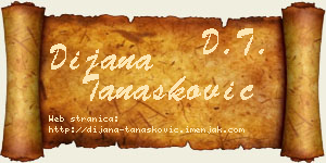 Dijana Tanasković vizit kartica